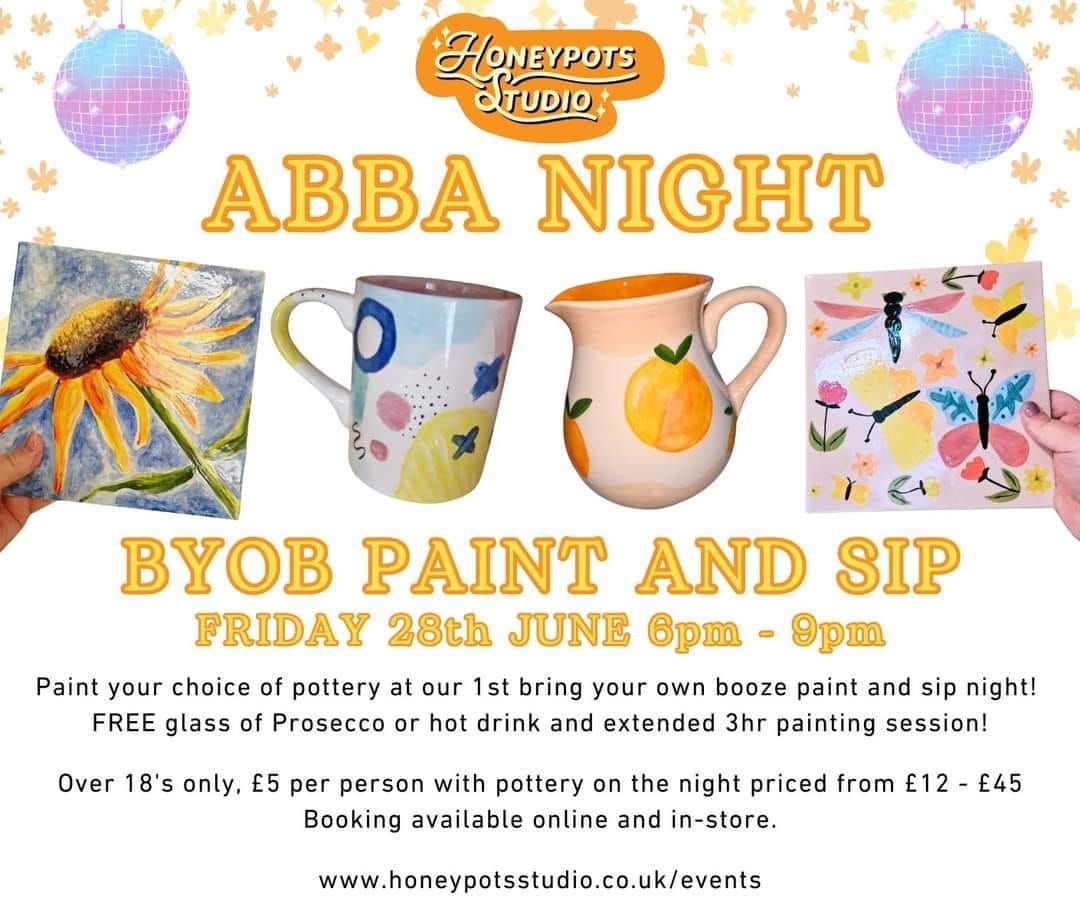 ABBA paint and sip night