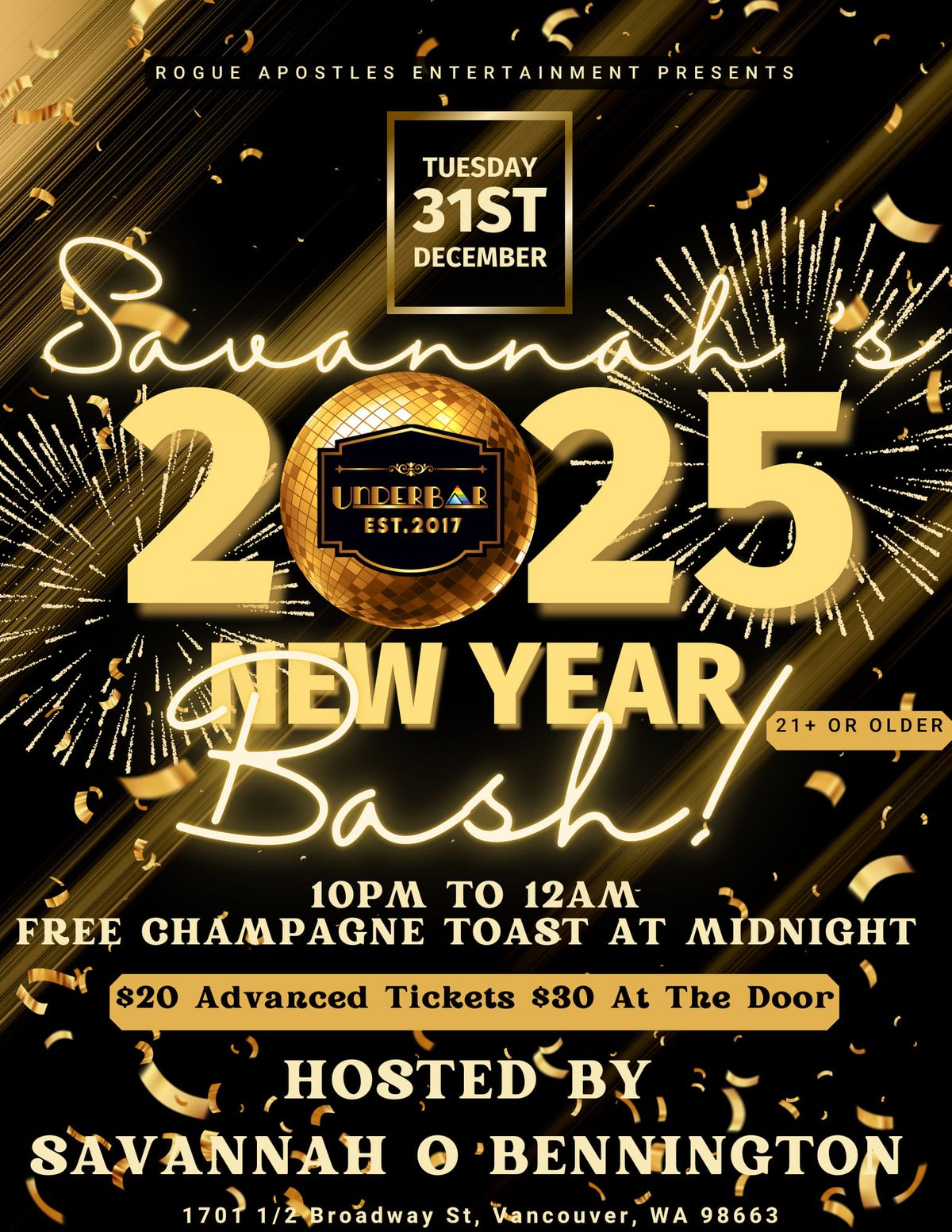 Savannah's 2025 New Year's Bash Celebration