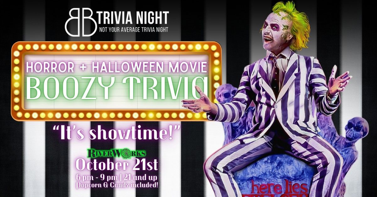 BB's Boozy Trivia Night presents: Horror + Halloween Movie Trivia Night at Buffalo RiverWorks!