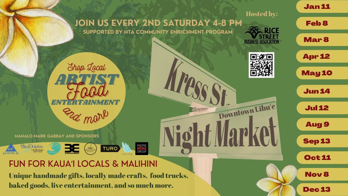 2nd Saturday Night Market in Downtown L\u012bhu\u02bbe