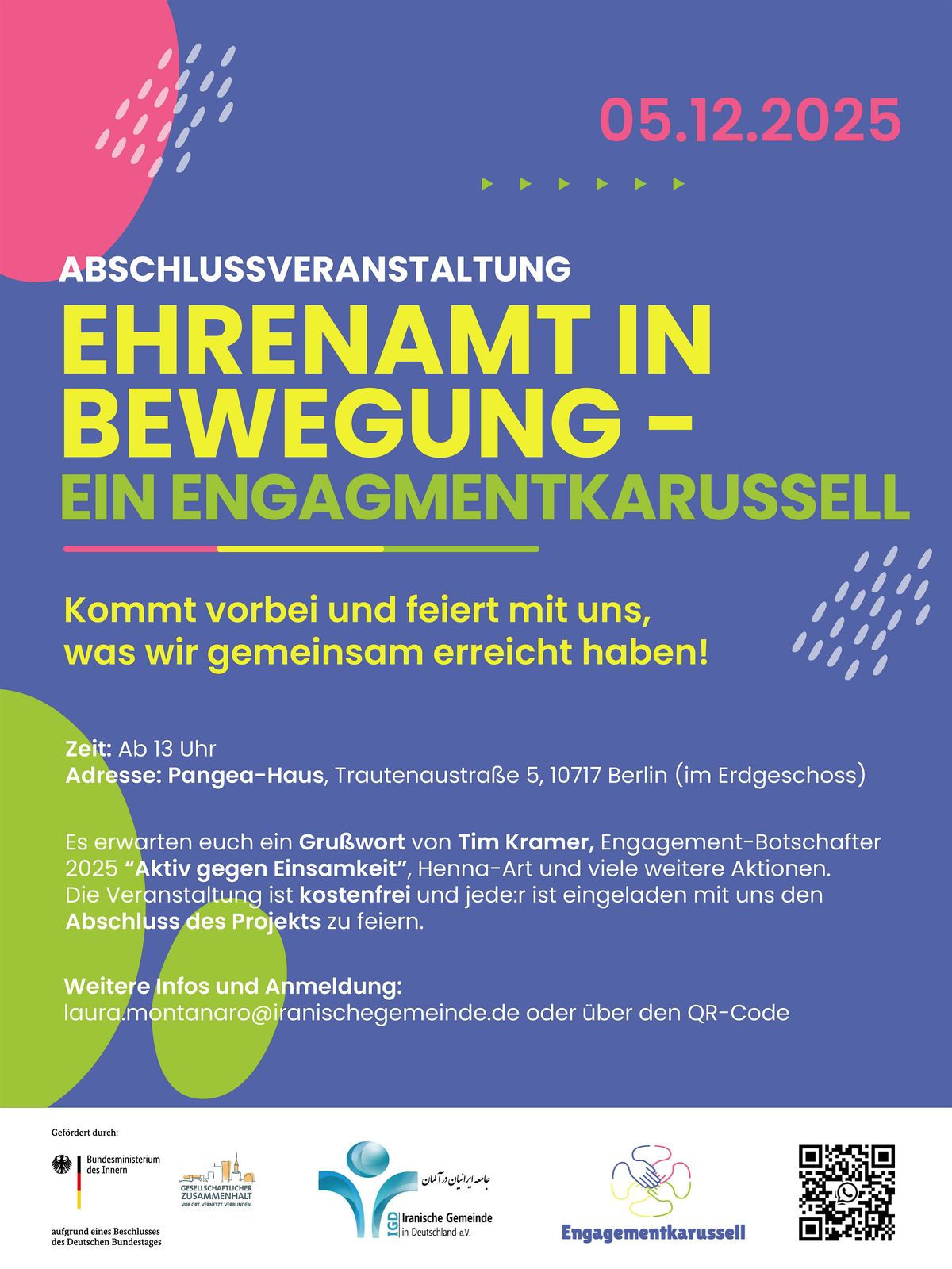 Abschlussveranstaltung "Ehrenamt in Bewegung - Ein Engagementkarussell"