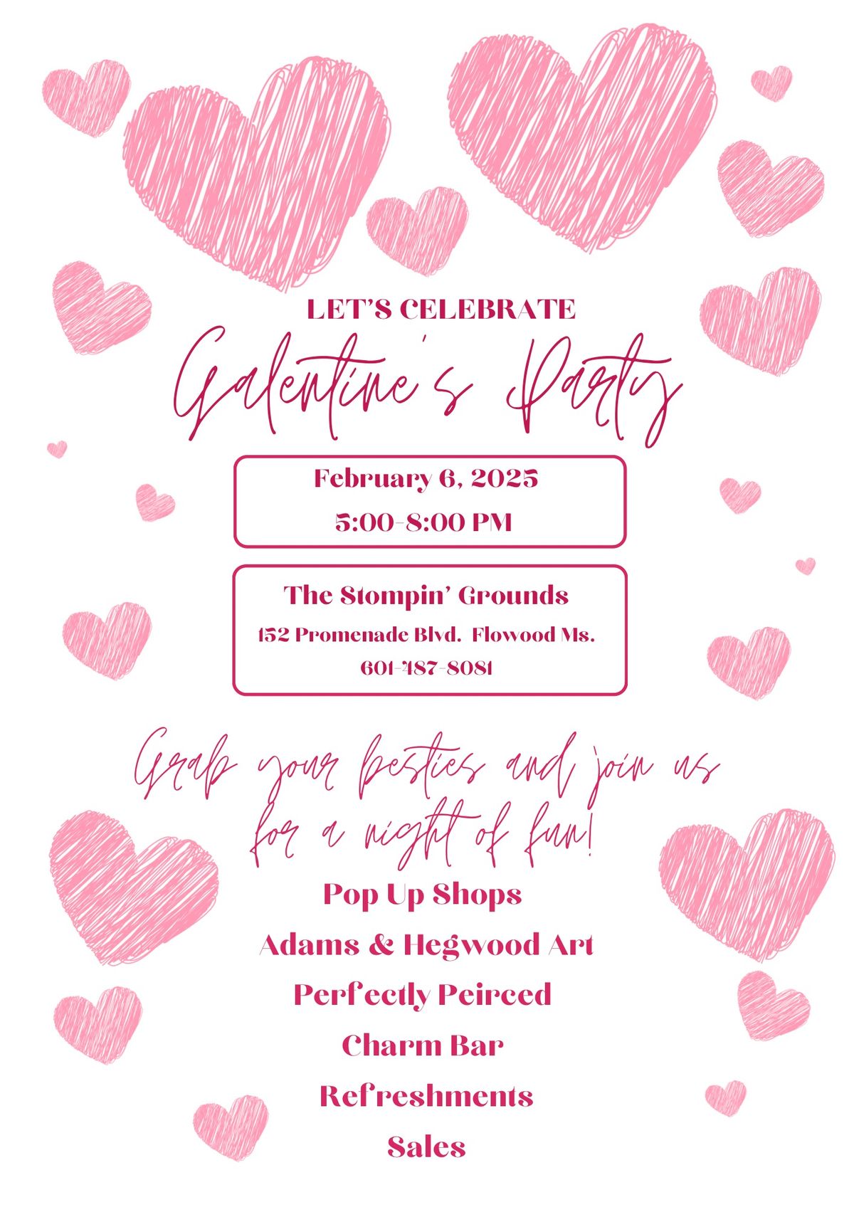 Galentine\u2019s Party  2-6-25 5:00-8:00