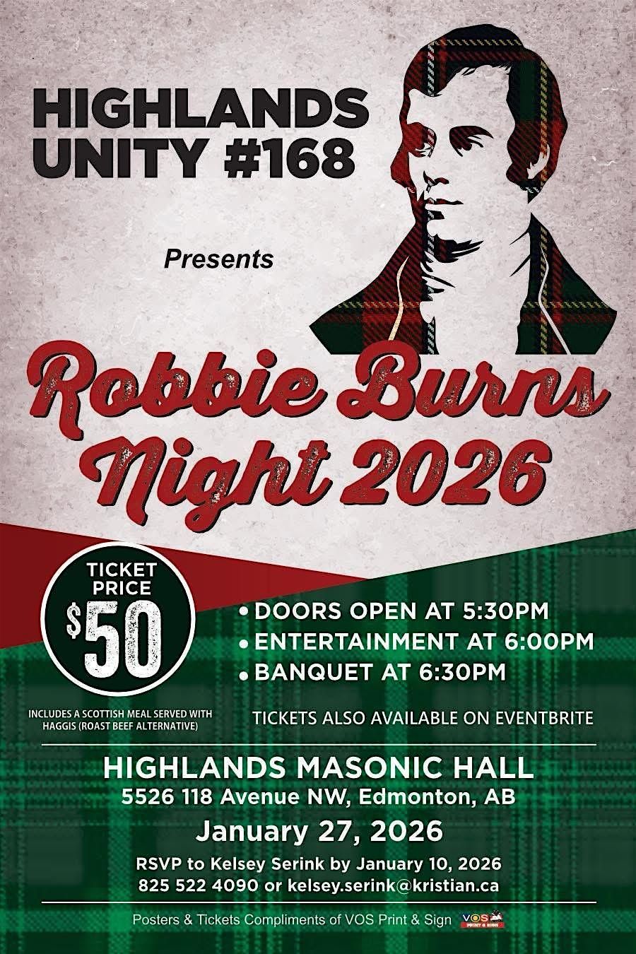 Robbie Burns Night 2026