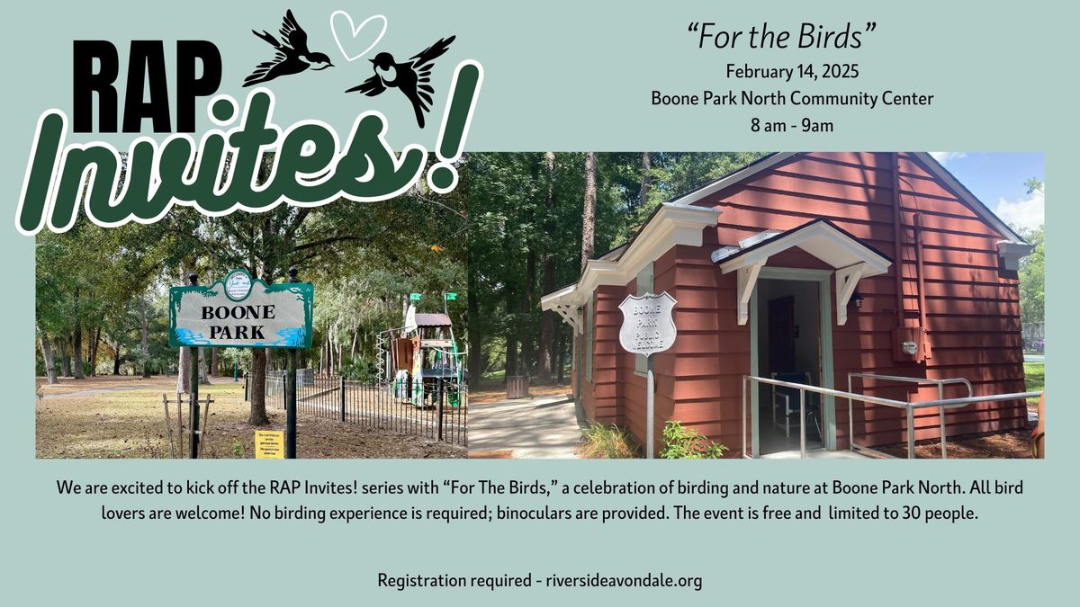 RAP Invites! "For the Birds" --SOLD OUT