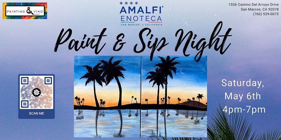 Mission Bay - Partnered Paint and Sip at Amalfi Enoteca