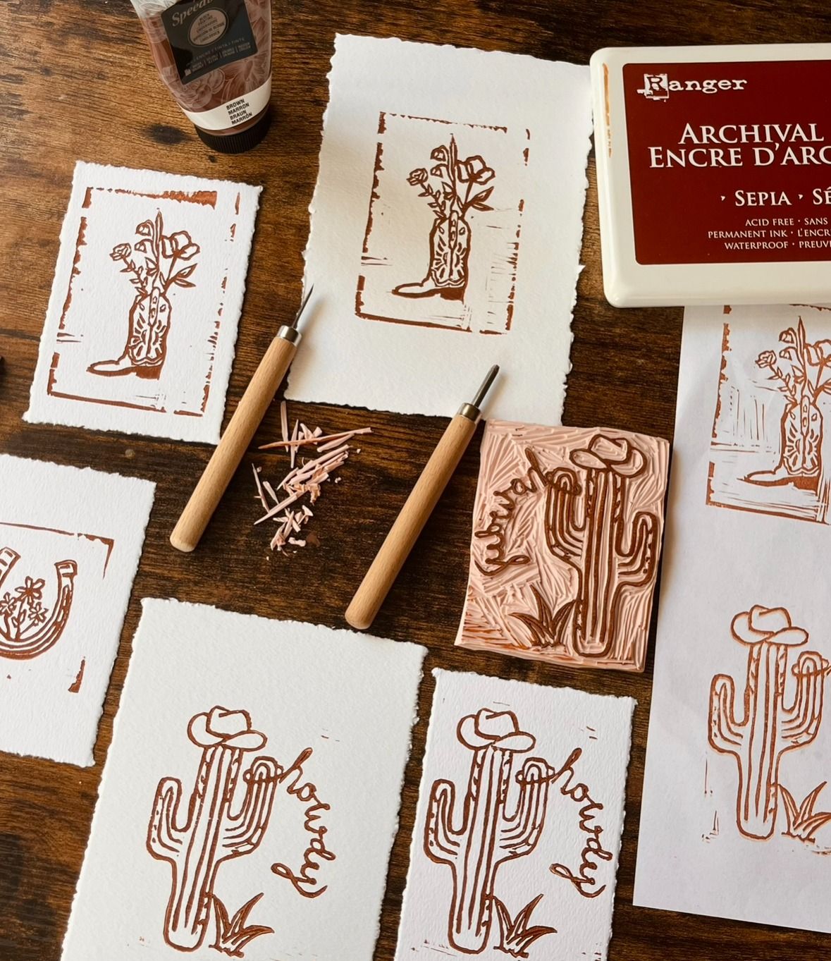 Coffee Coffee x Sand & Spur: Linocut Print Workshop