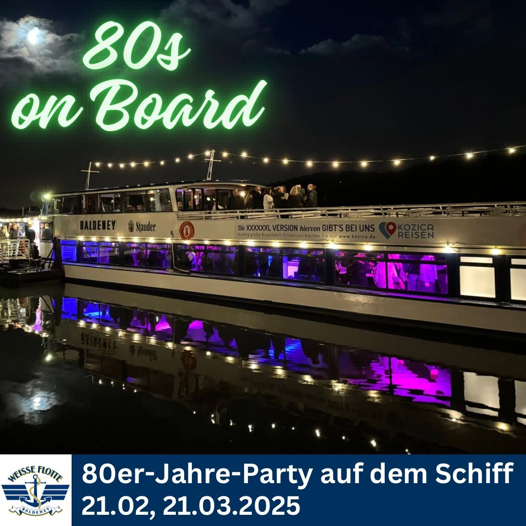 80er-Jahre-Party auf dem Schiff (ausverkauft)