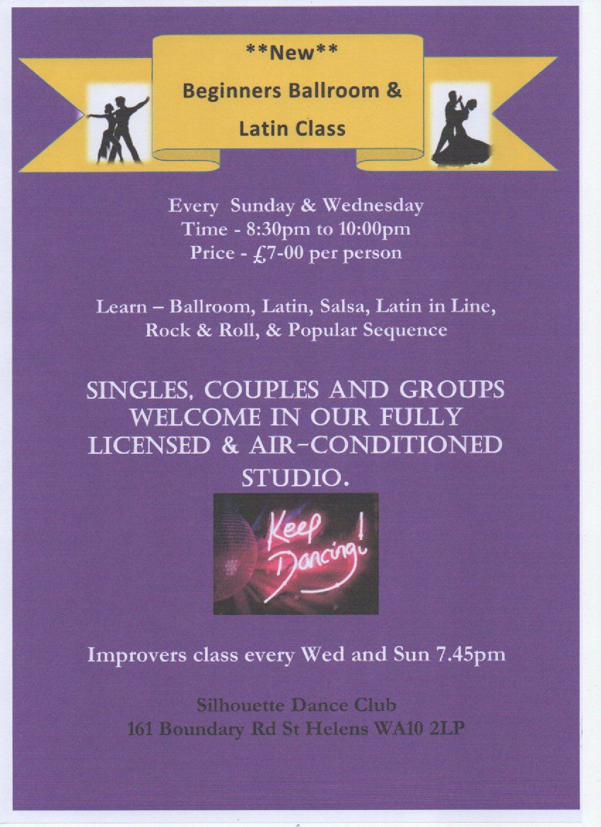 Ballroom and Latin for absolute Beginners in our air conditioned fully licensed studio. 