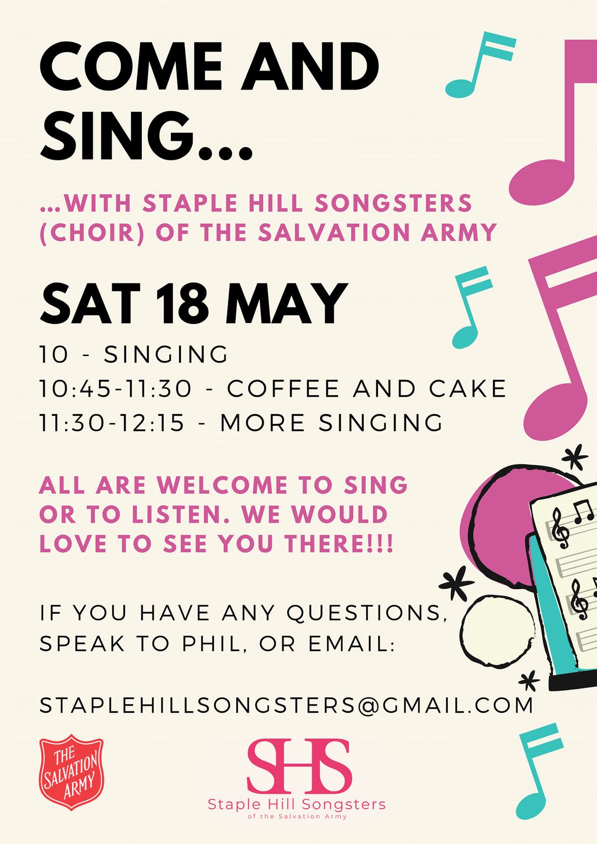Come and Sing! (Open choir practice)