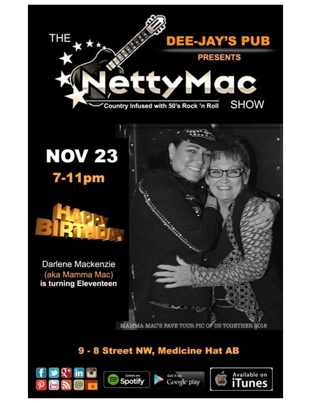 Netty Mac at Dee-Jay's Pub Celebrating Darlene Mackenzie