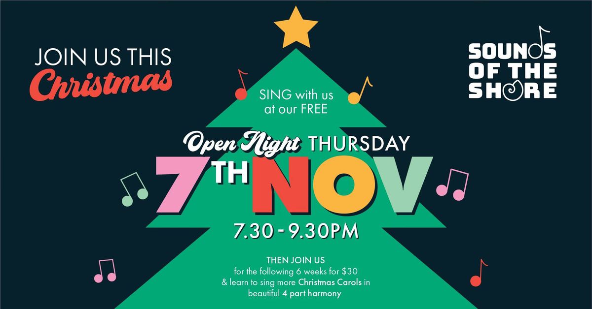 Open Night: Join us this Festive Season! We're the only Women's Barbershop Chorus on the Nth Shore