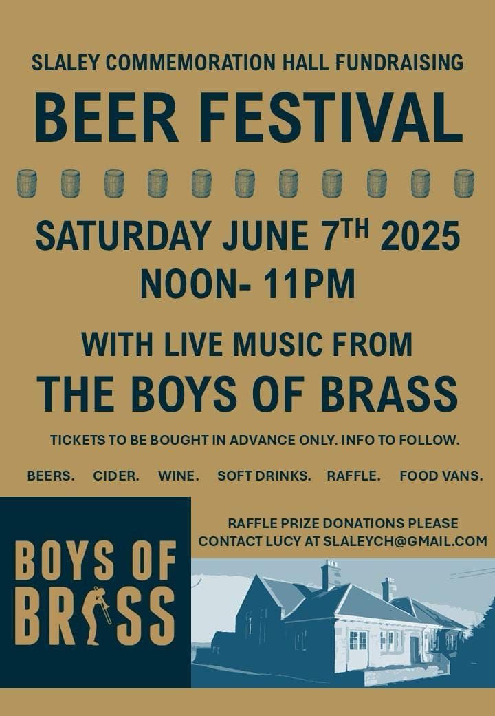 Slaley Commemoration Hall Beer Festival fundraiser 