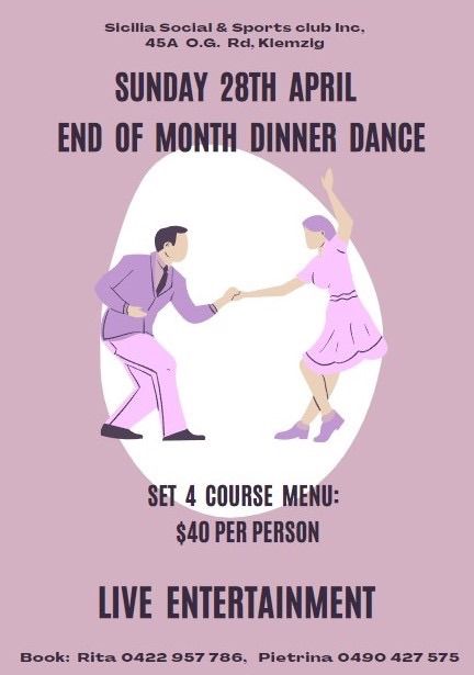 End of Month Dinner Dance
