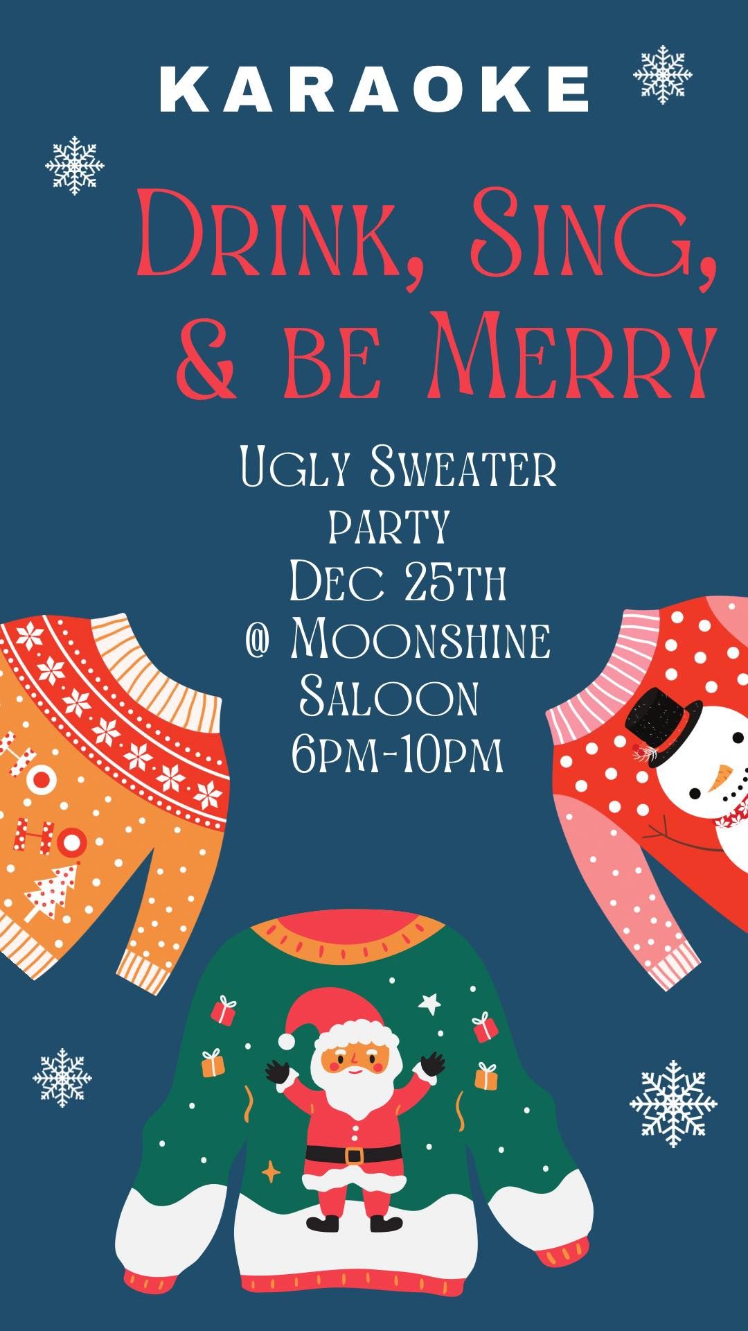 Ugly Sweater Karaoke Party!