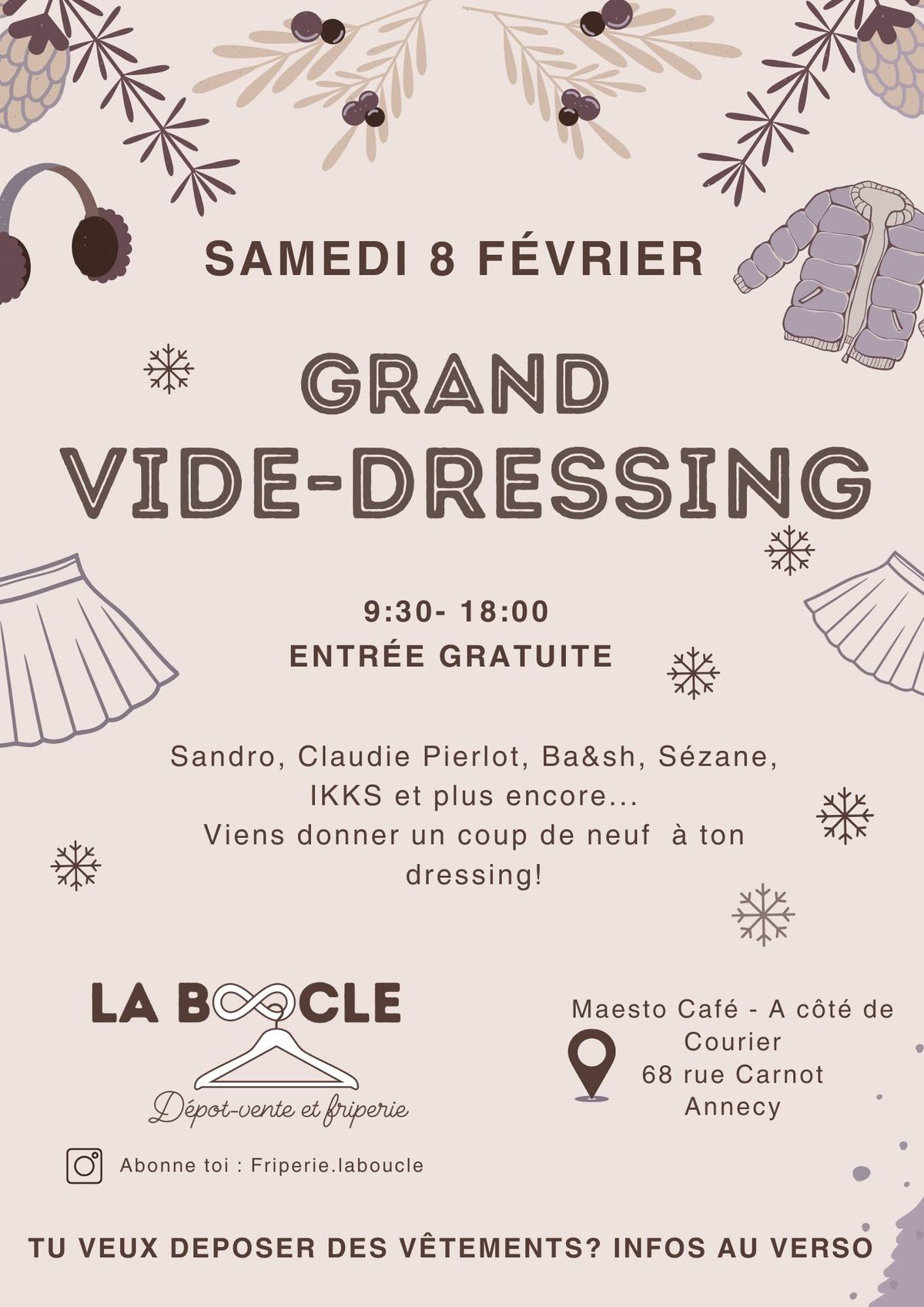 Grand Vide-dressing \u00e0 Annecy chez Maesto Caf\u00e9 (\u00e0 c\u00f4t\u00e9 de Courier)