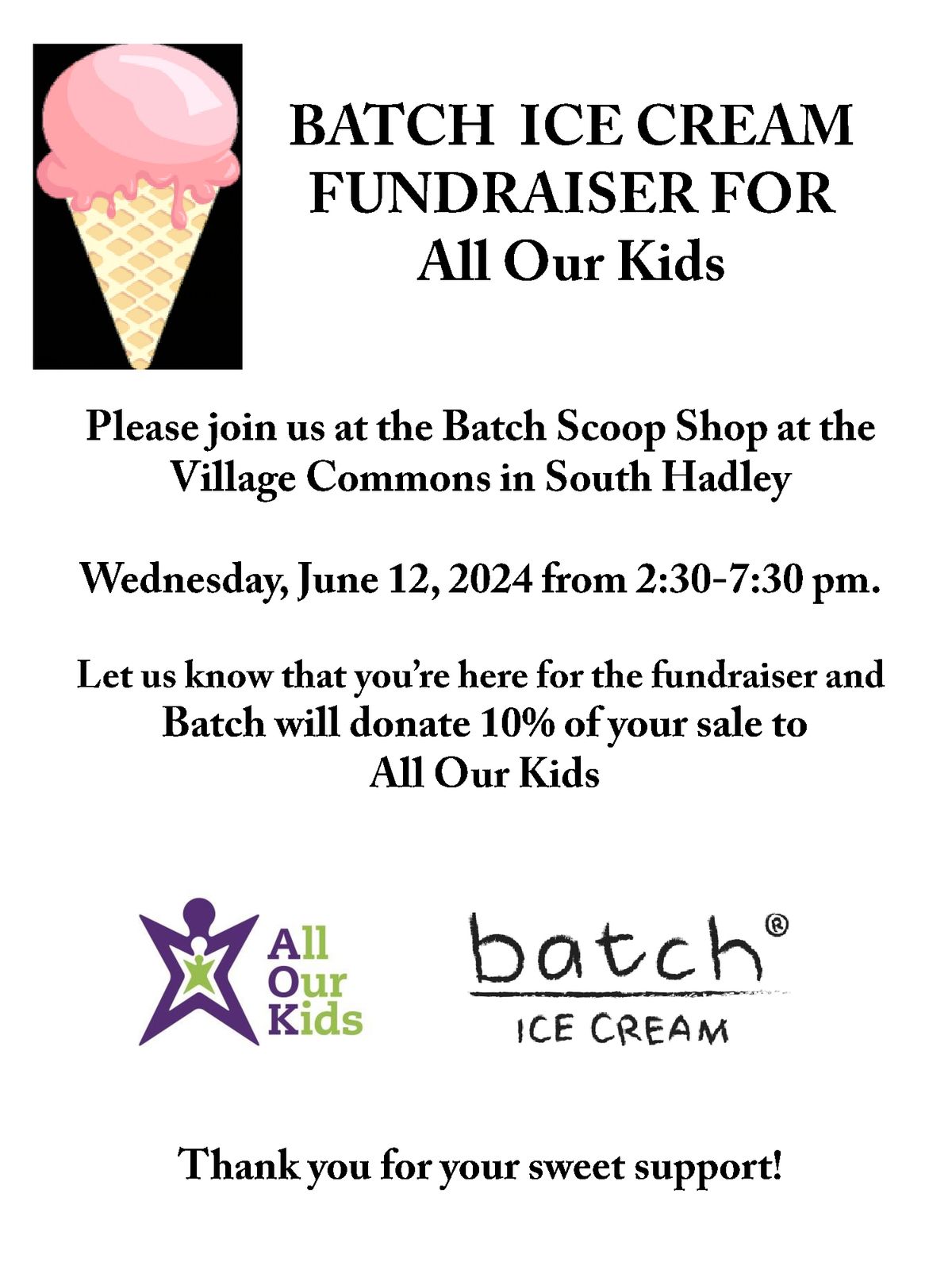 Ice Cream Fundraiser