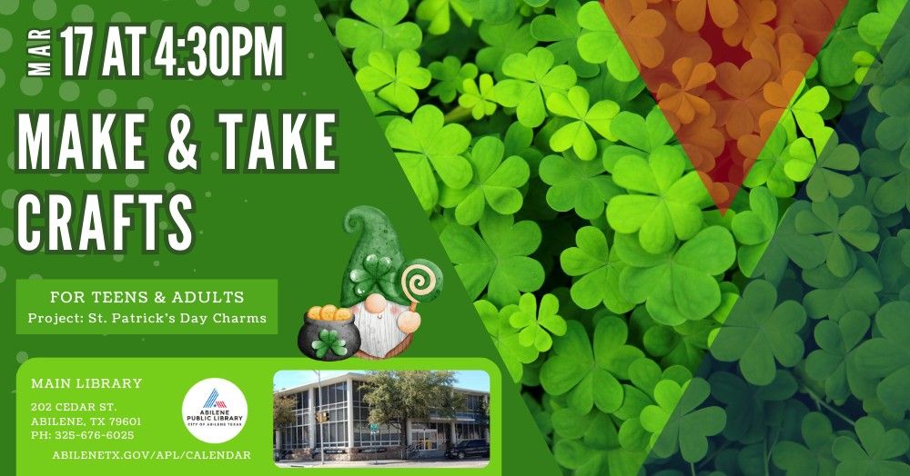 Make & Take: St. Patrick's Day Charms (Main Library)