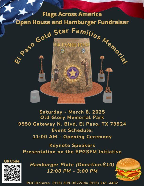 EL PASO GOLD STAR FAMILIES MEMORIAL OPEN HOUSE AND HAMBURGER FUNDRAISER