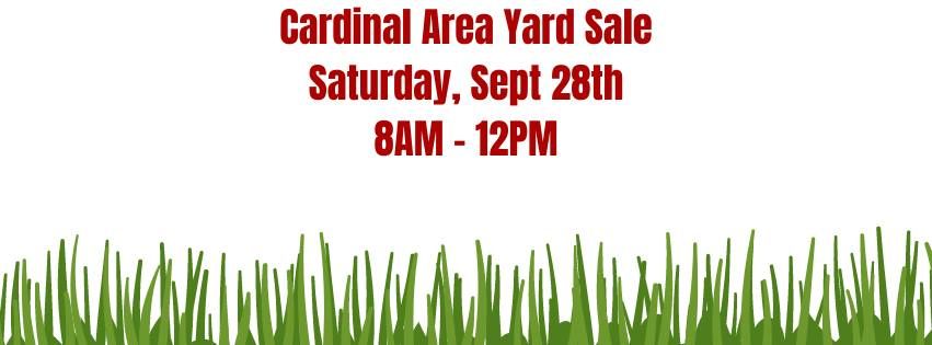 Cardinal Area Yard Sale!