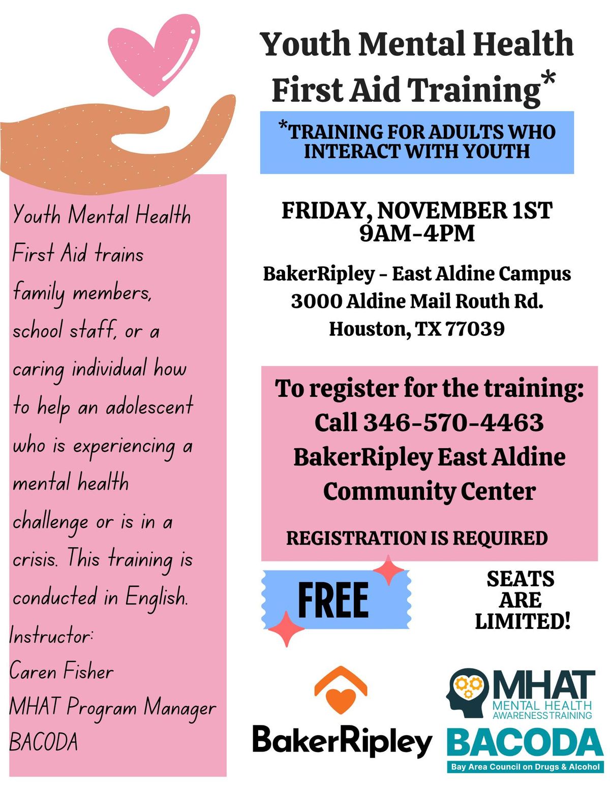 BACODA: Youth Mental Health 1st Aid Training