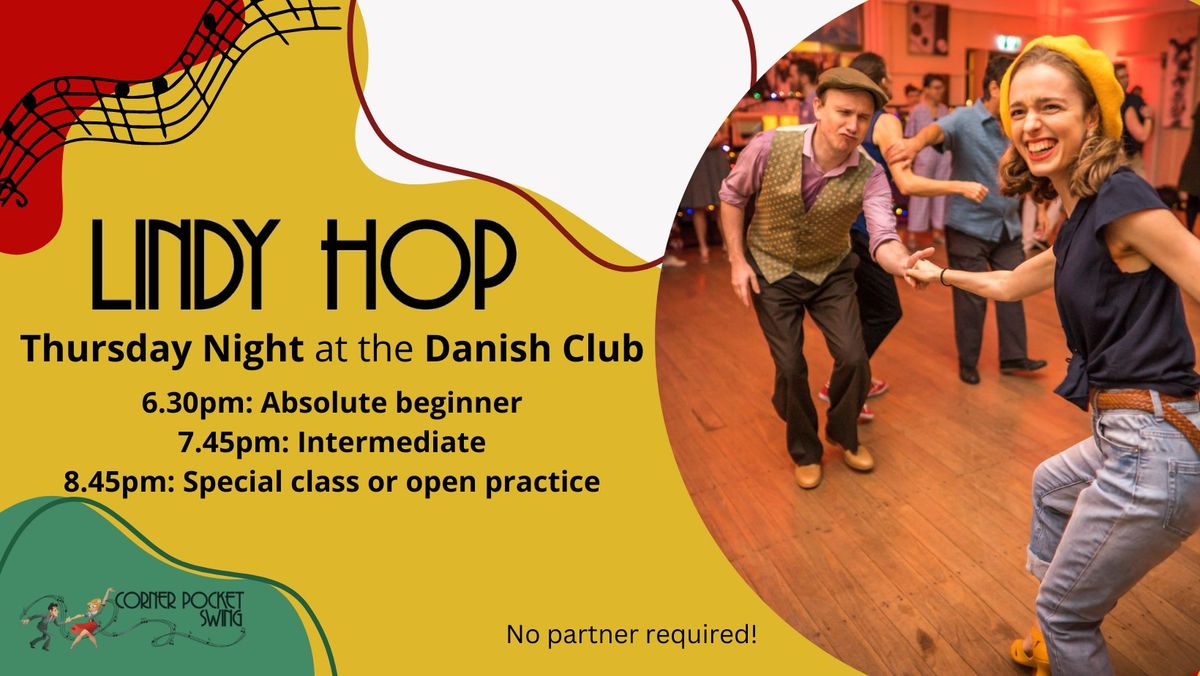Thursday Night Lindy Hop Classes Levels 1 & 2 (May 2024)
