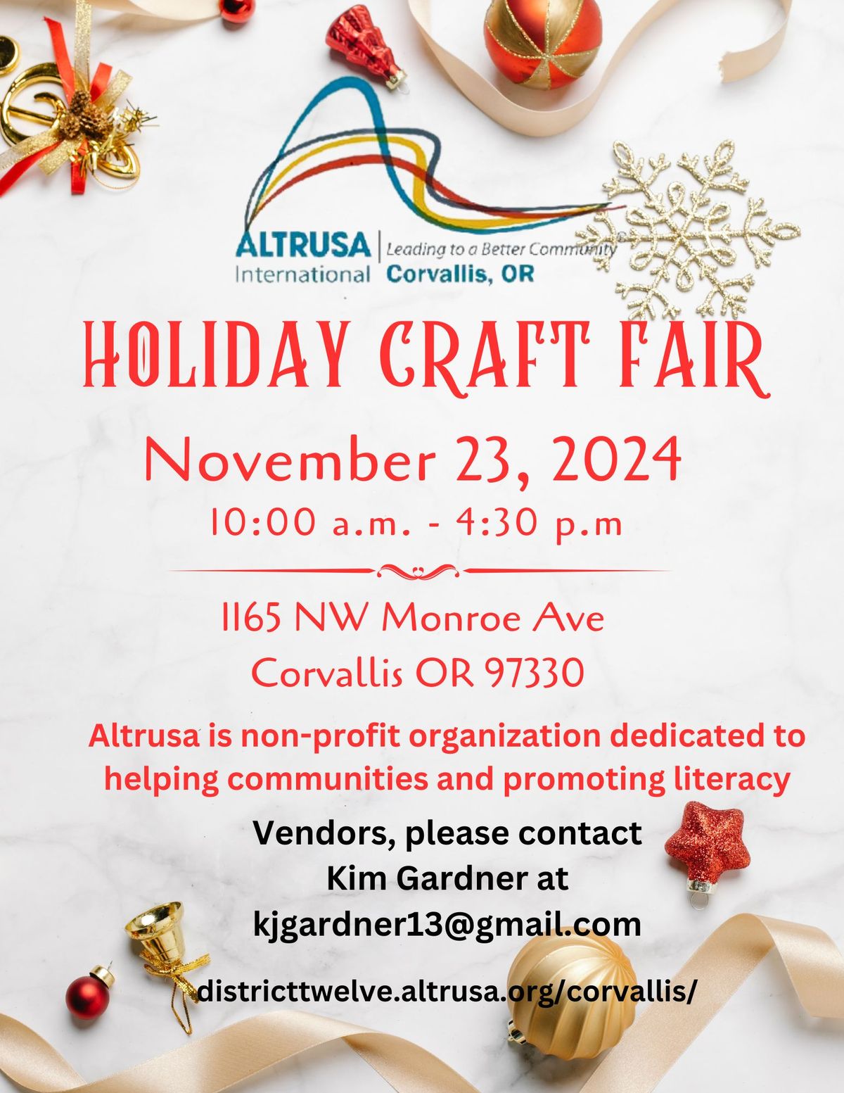 Altrusa Holiday Craft Fair