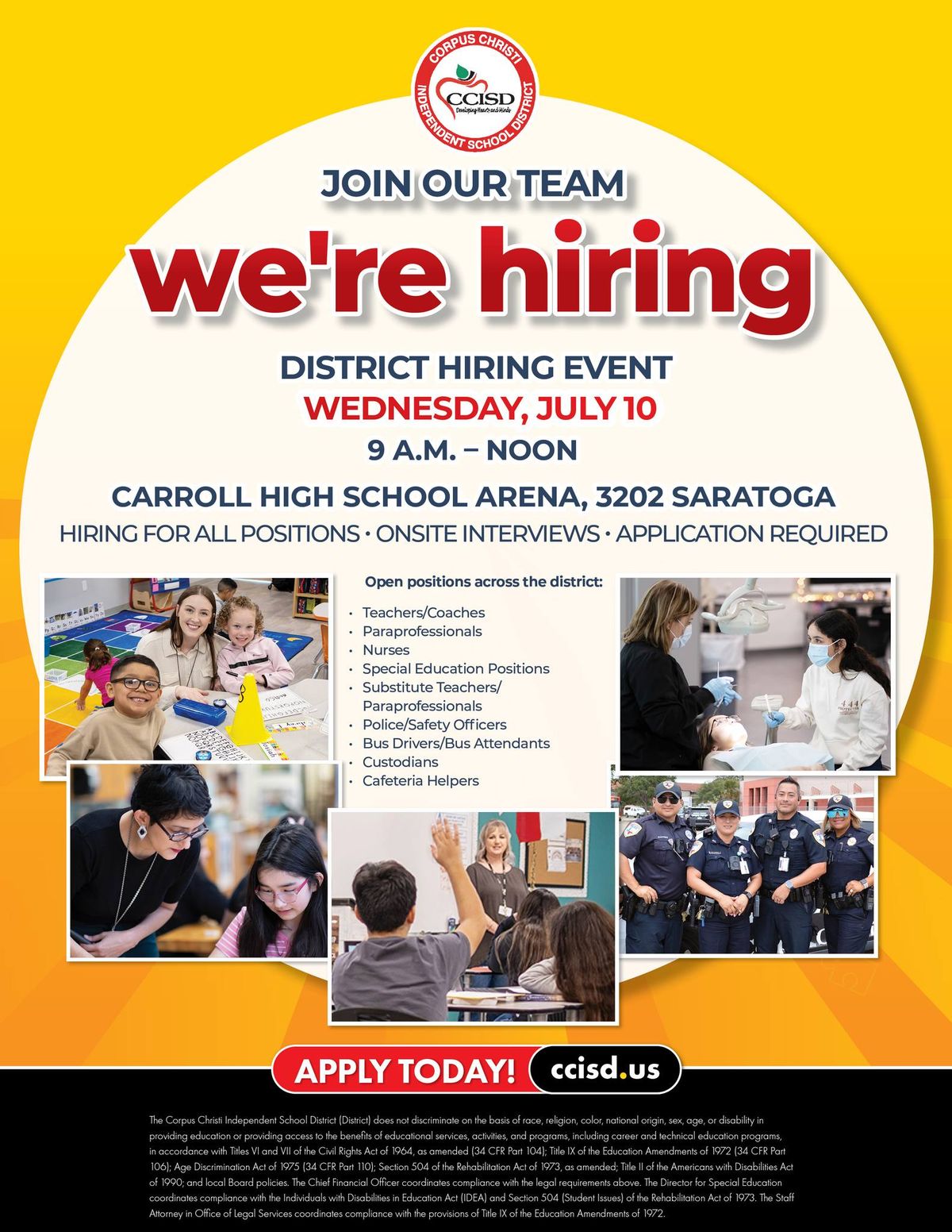 Corpus Christi Independent School District Hiring Event 