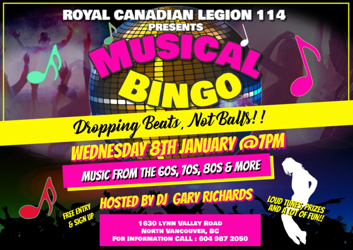 Lynn Valley Legion 114 Presents: Music Bingo!!!