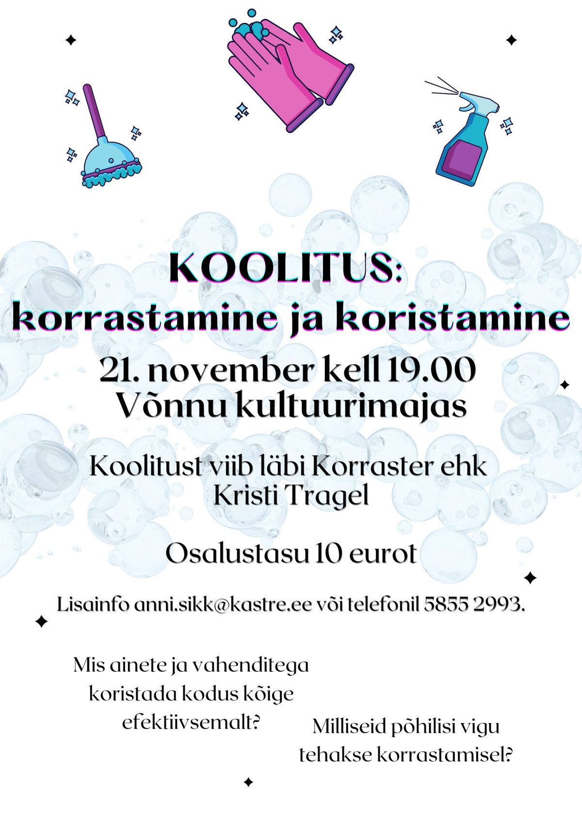 Koolitus: korrastamine ja koristamine