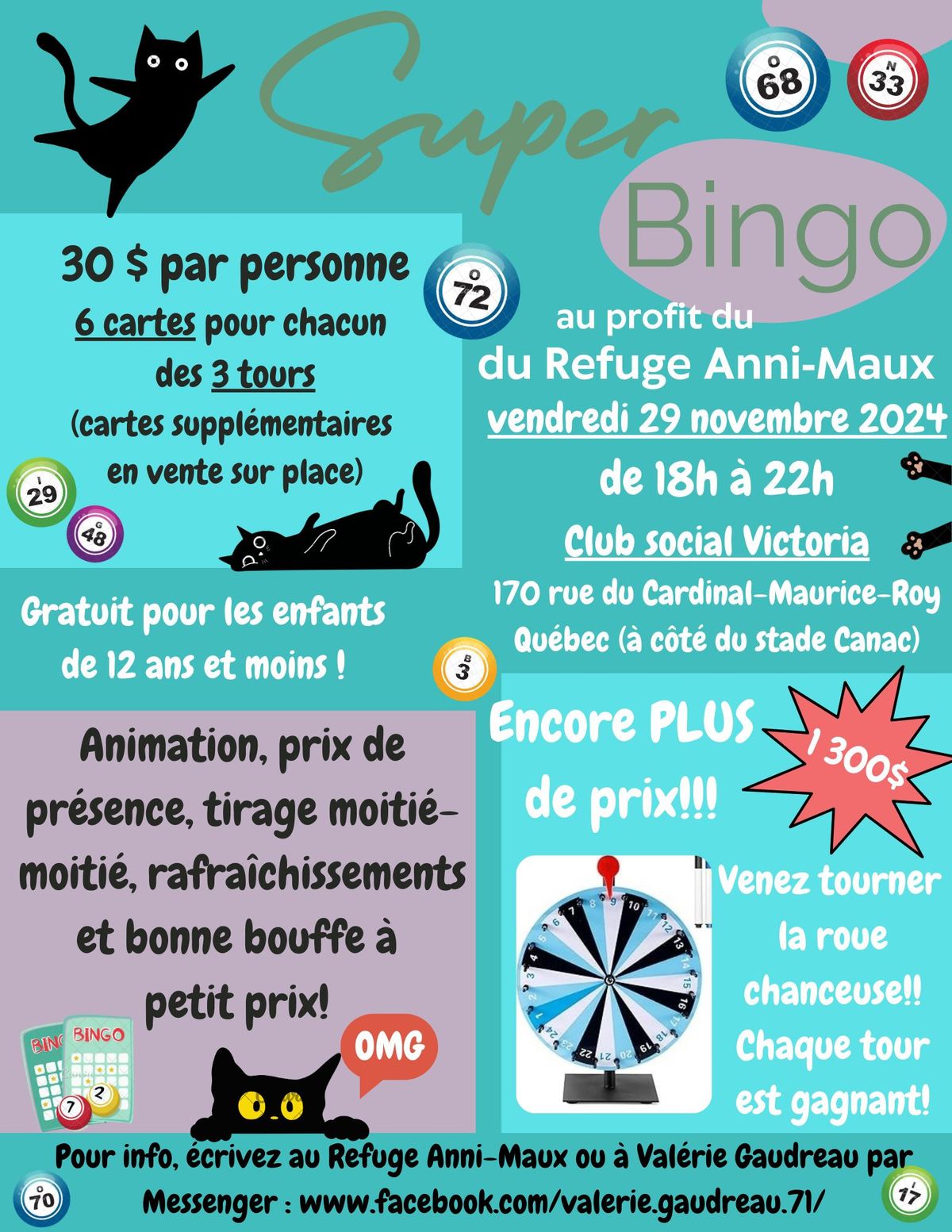 Super bingo au profit du Refuge Anni-Maux