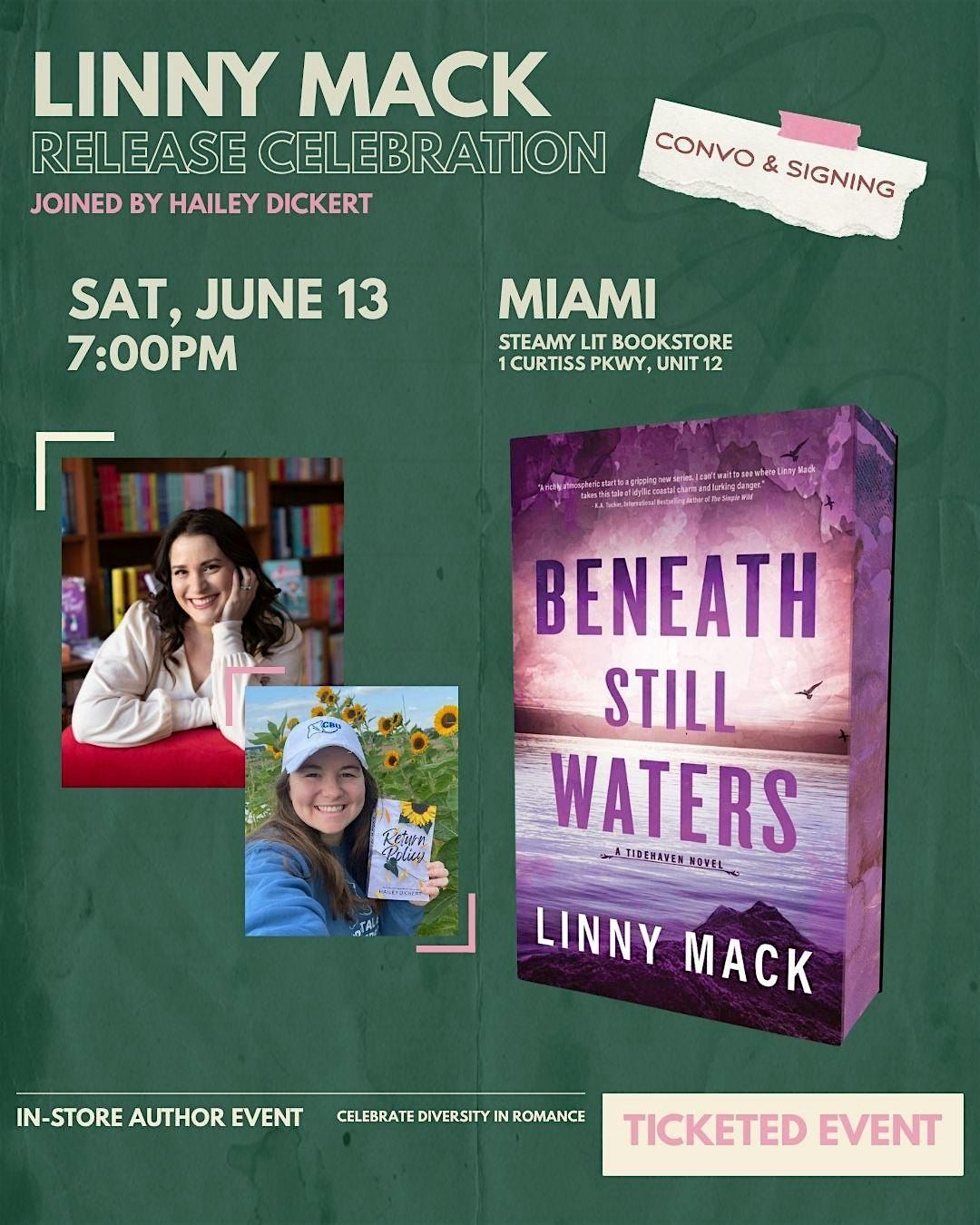 Celebrate Beneath Still Waters with Linny Mack and Hailey Dickert