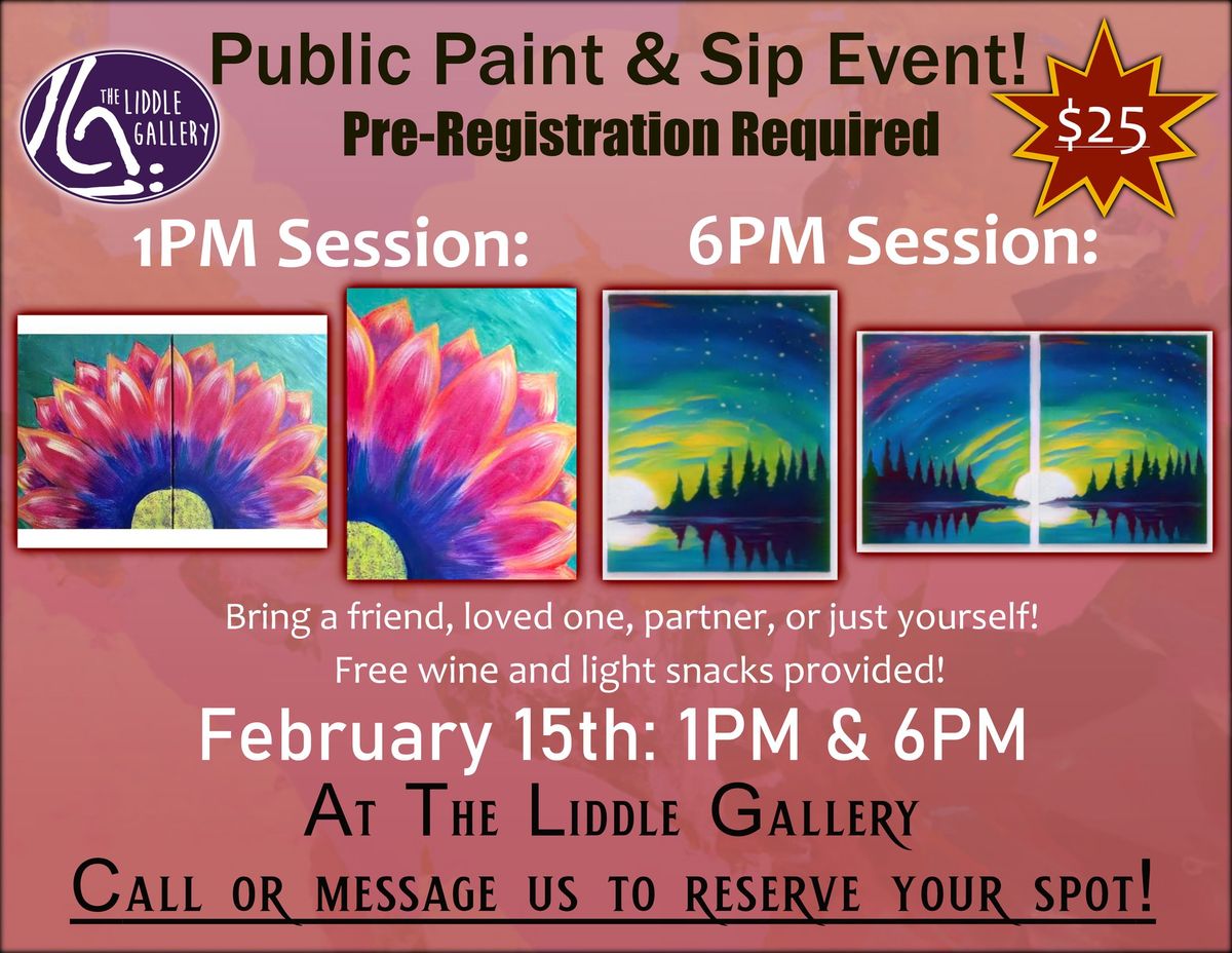 February Public Paint & Sip Event! (PRE-REG REQUIRED)