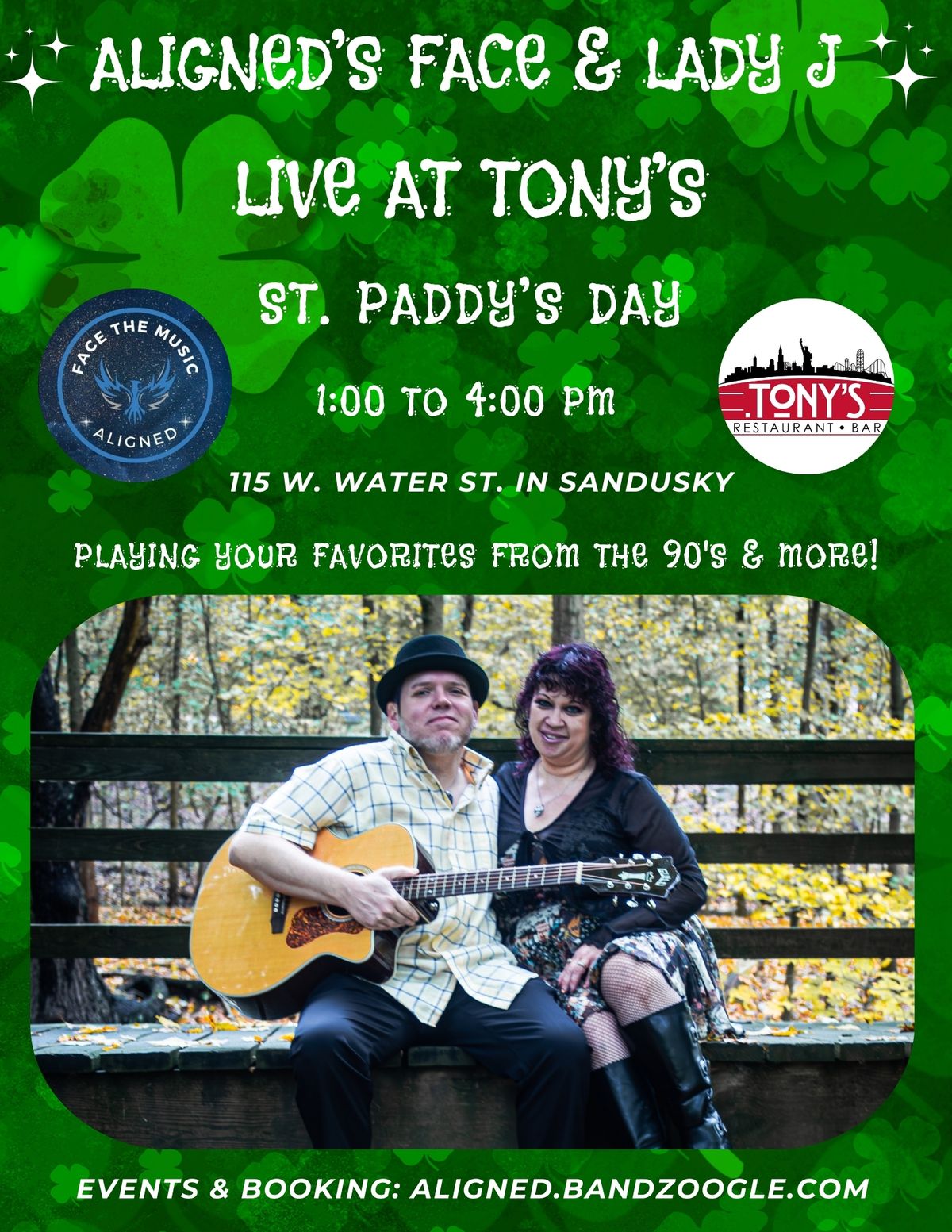 ALIGNED's Face & Lady J at Tony's for St. Paddy's Day