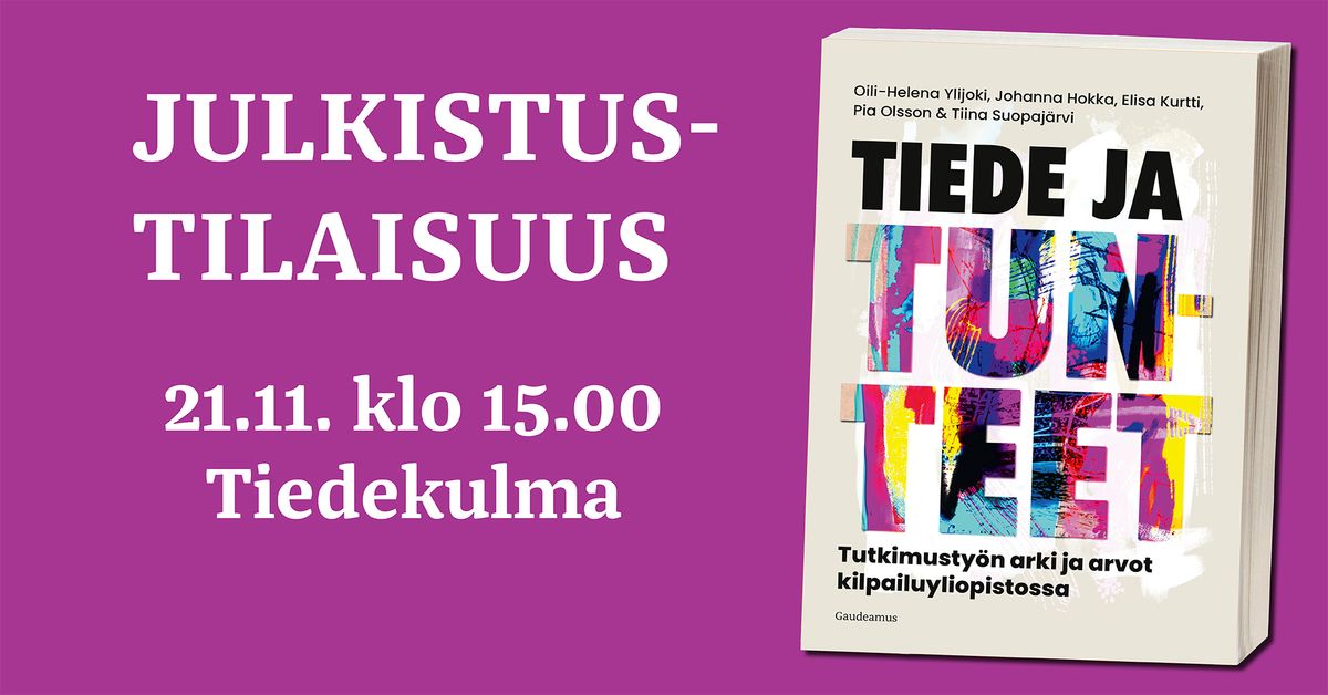 Kirjanjulkistus: Tiede ja tunteet