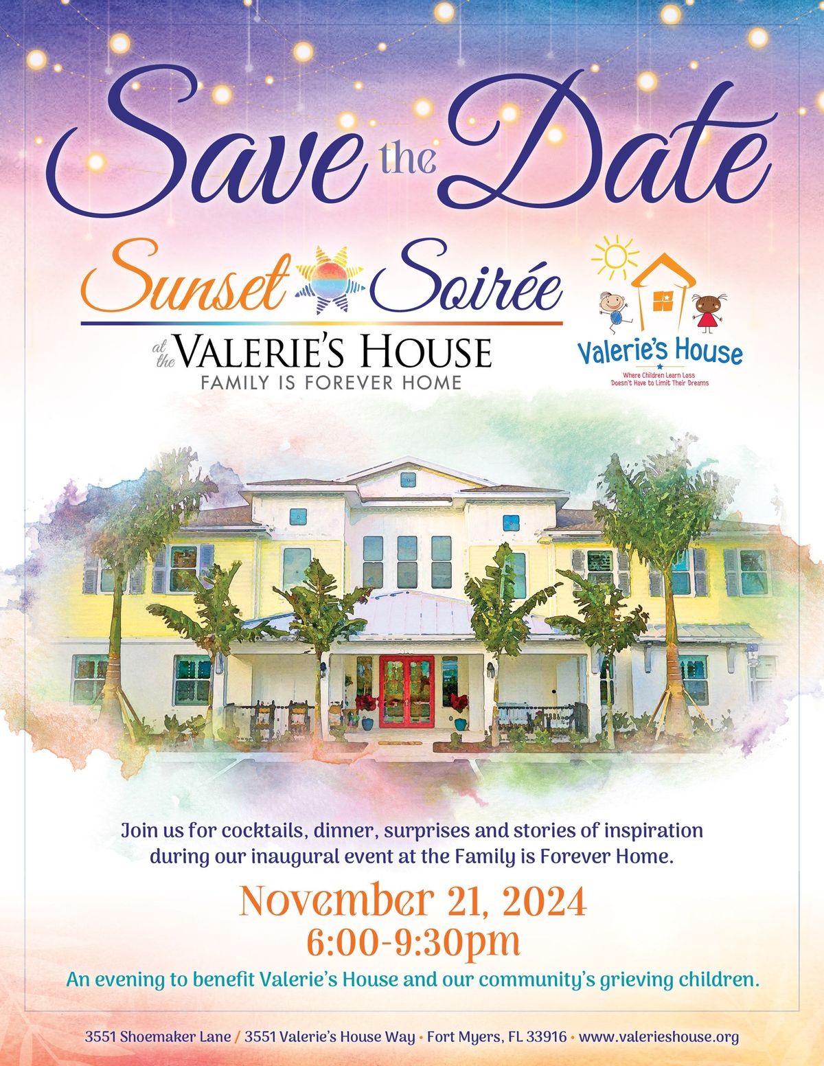 2024 Sunset Soiree at the Valerie's House Family is Forever Home