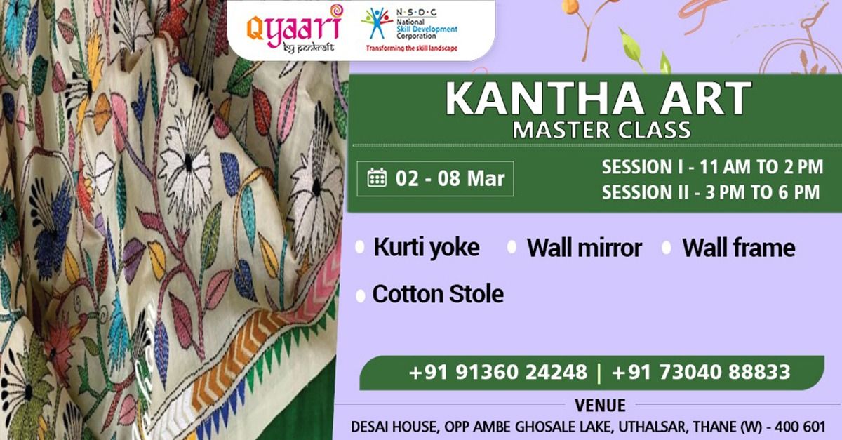 Penkraft Kantha Art Masterclass!