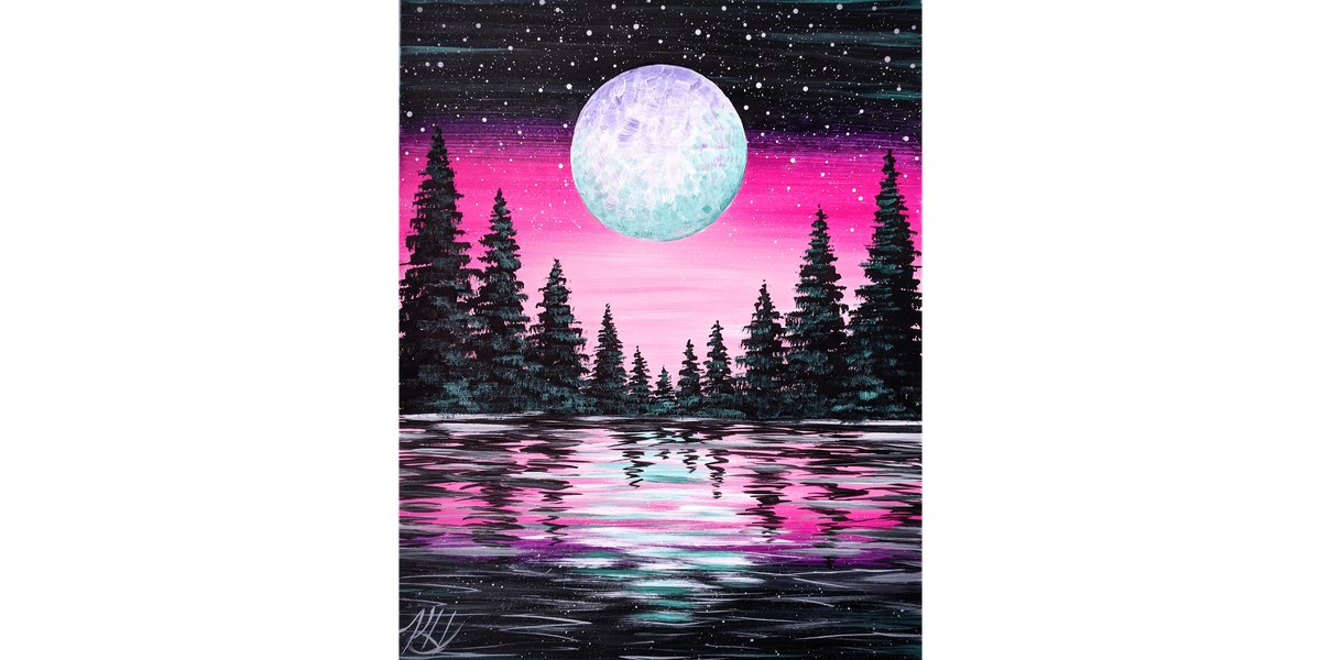 Vibrant Moon Forest - Paint and Sip in Sacramento | Classpop!\u2122