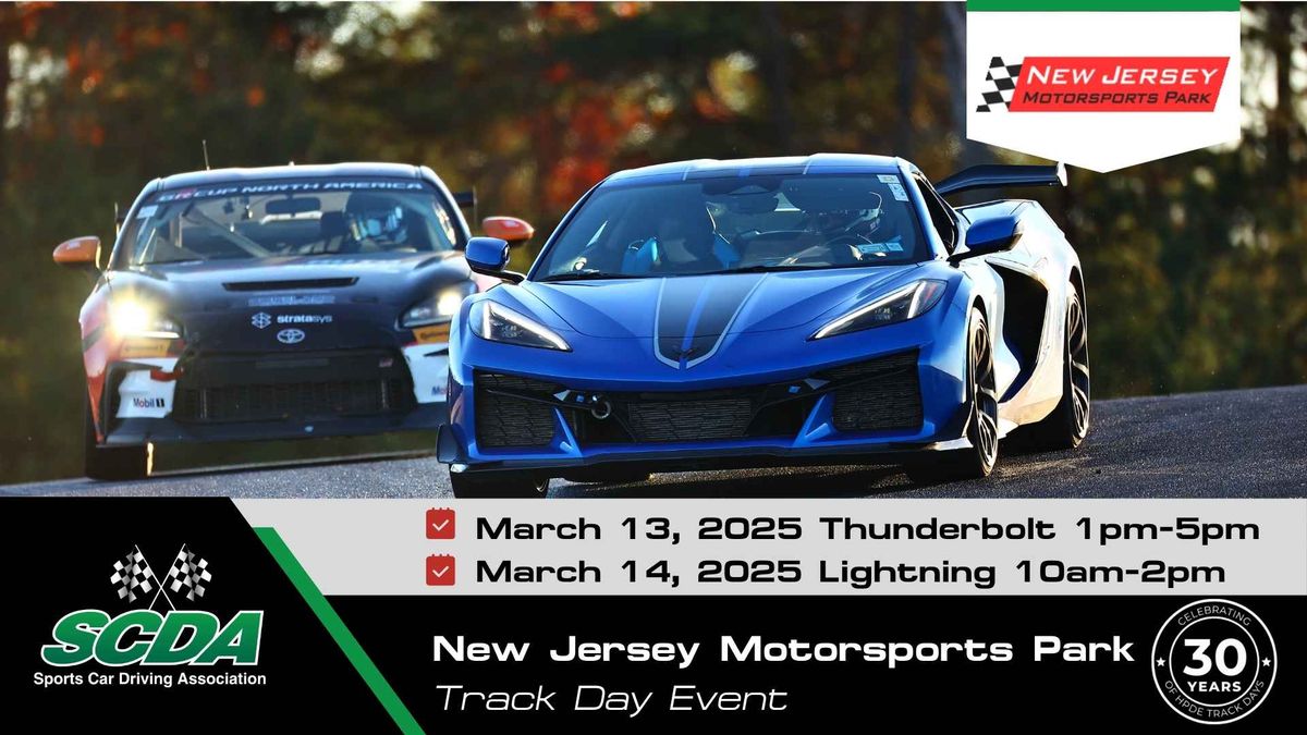 SCDA Track Day at NJMP March 13th & 14th 2025