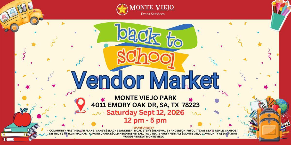 3rd Annual Back to School Vendor Market