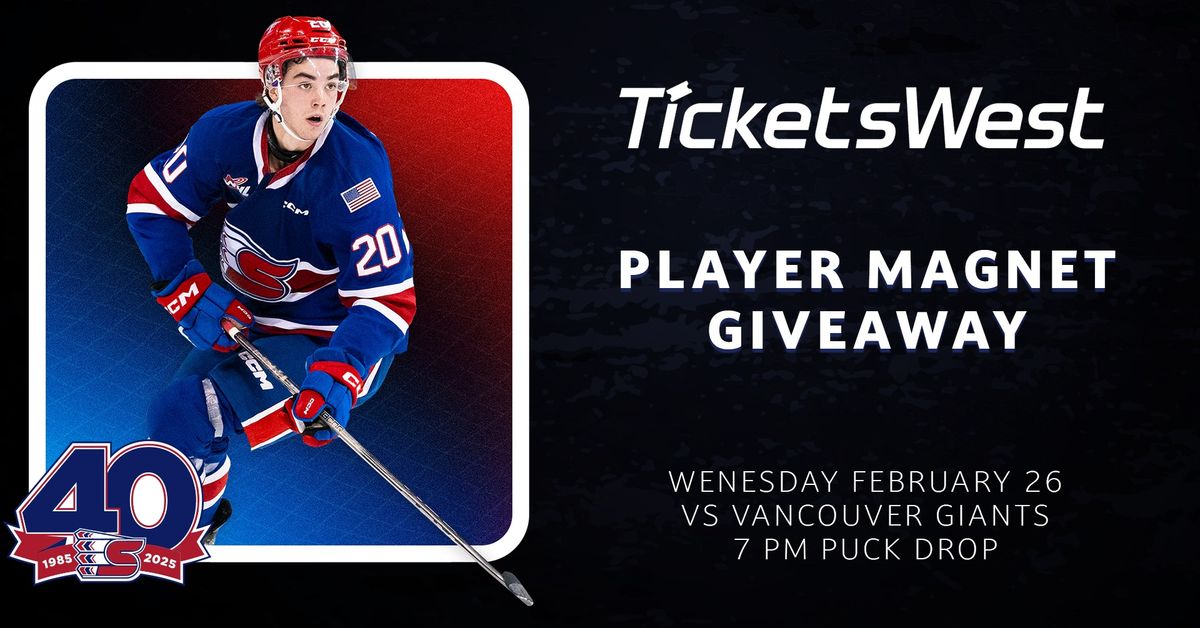 TicketsWest Player Magnet Giveaway