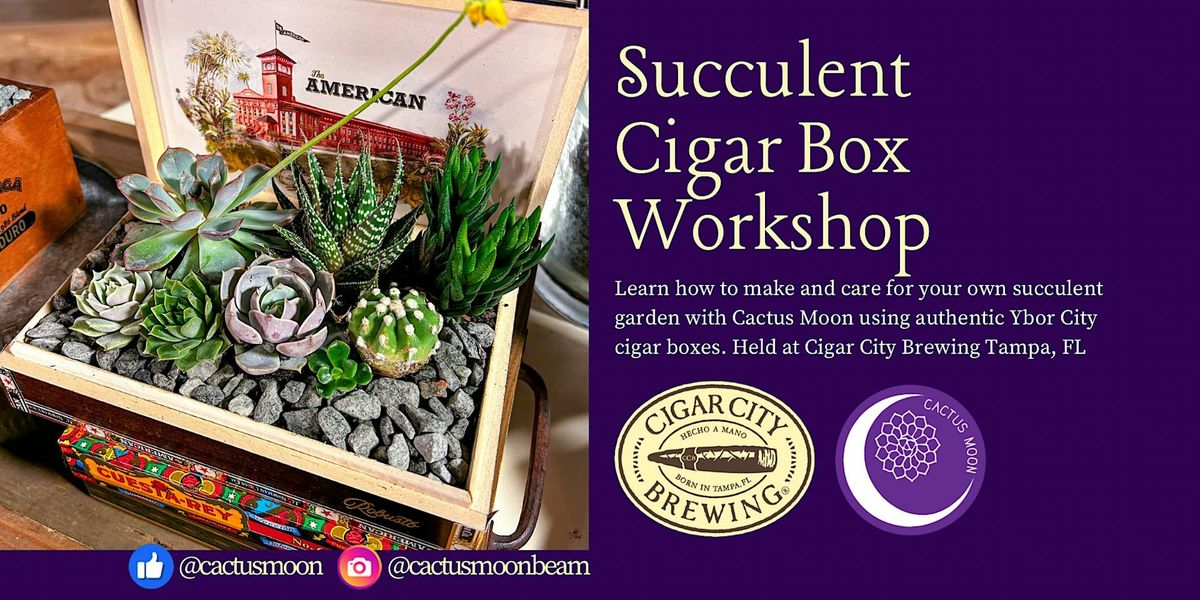 Sept 25: Succulent Cigar Box Workshop at Cigar City Brewing