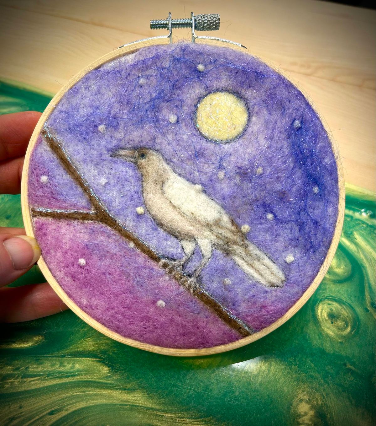 Needle Felted Painting Class - $55