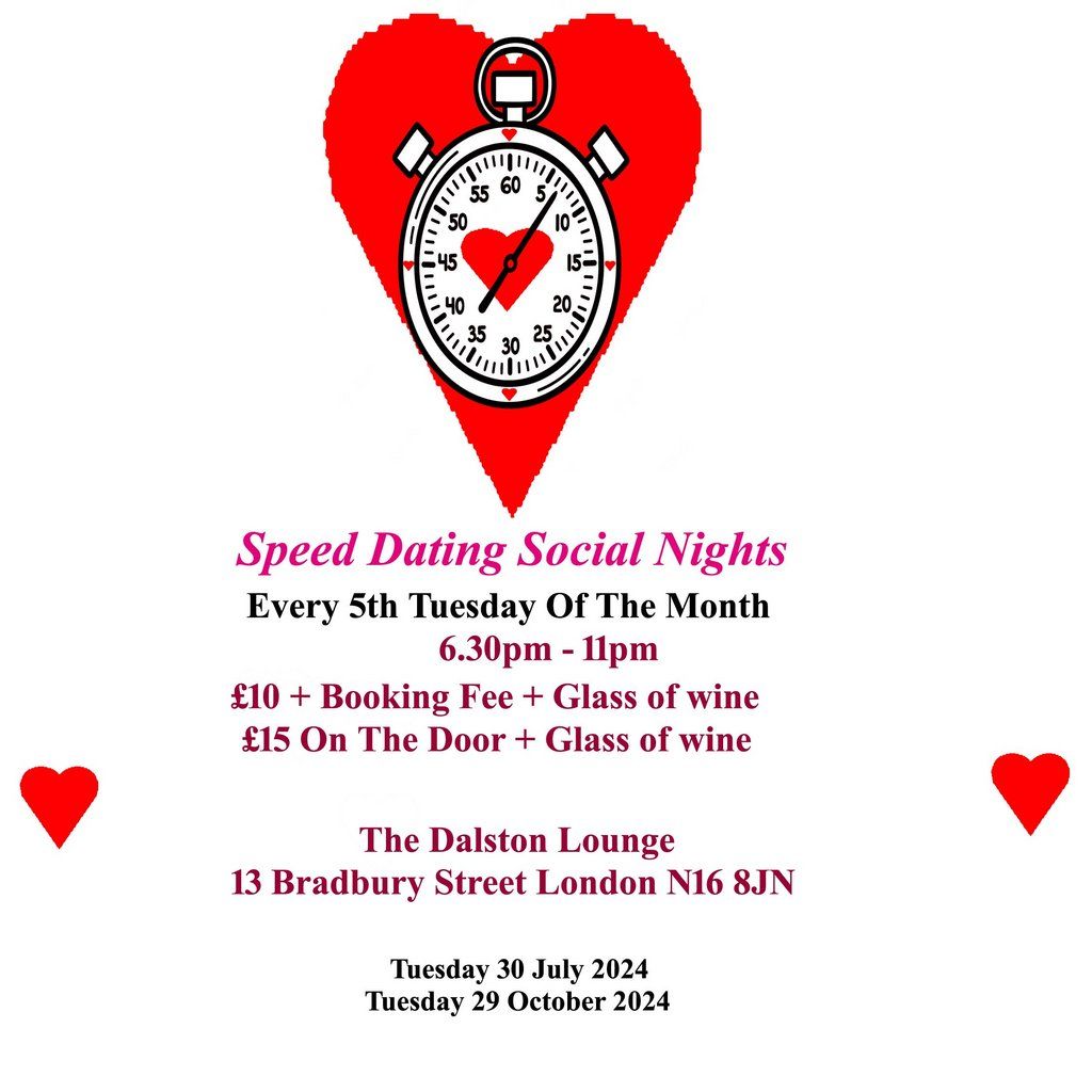 Speed Dating Social Night. Every 5th Tuesday of the month