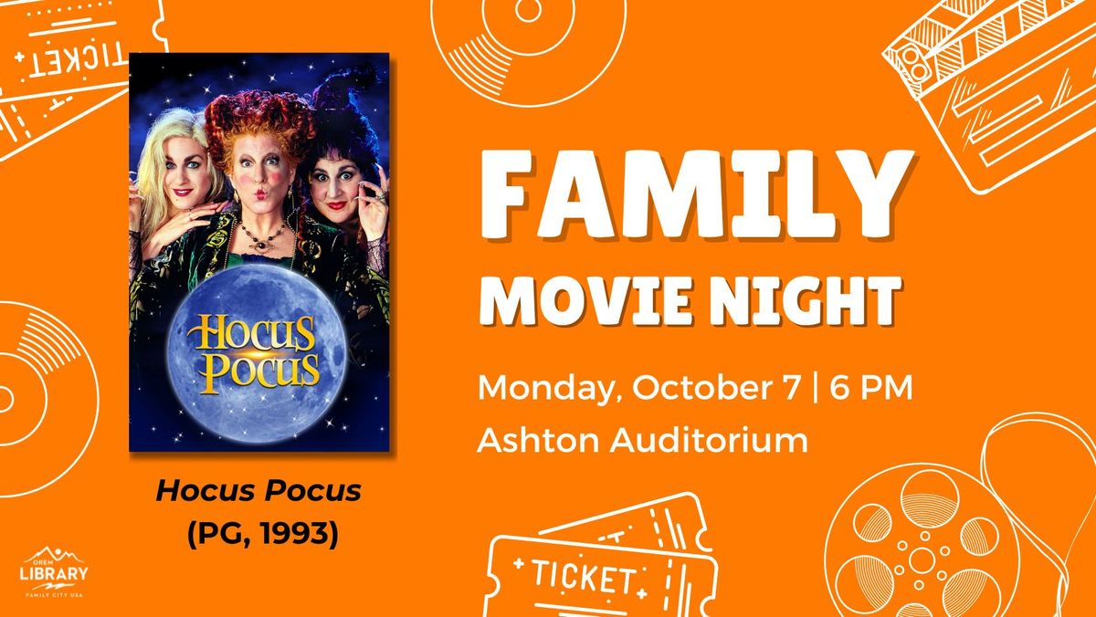 Family Movie Night: Hocus Pocus (PG, 1993)