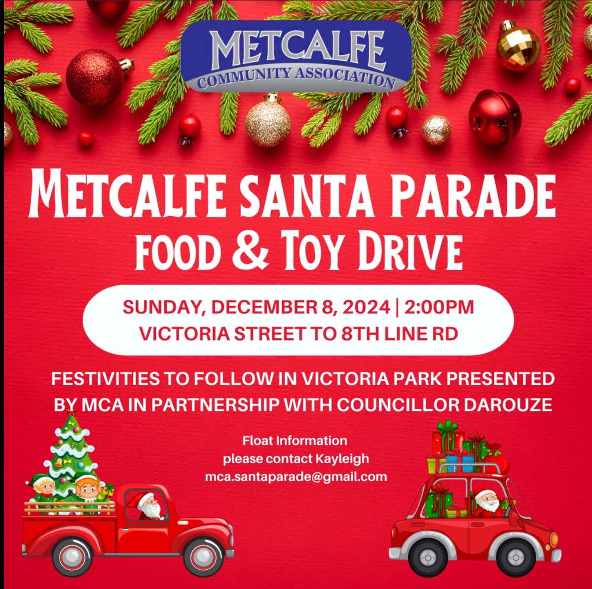 Metcalfe Santa & Food Drive Parade