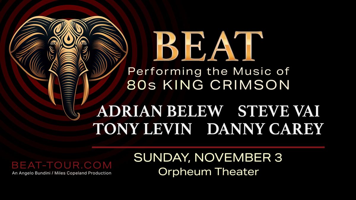 BEAT - Belew\/Vai\/Levin\/Carey play 80s King Crimson at Orpheum Theater