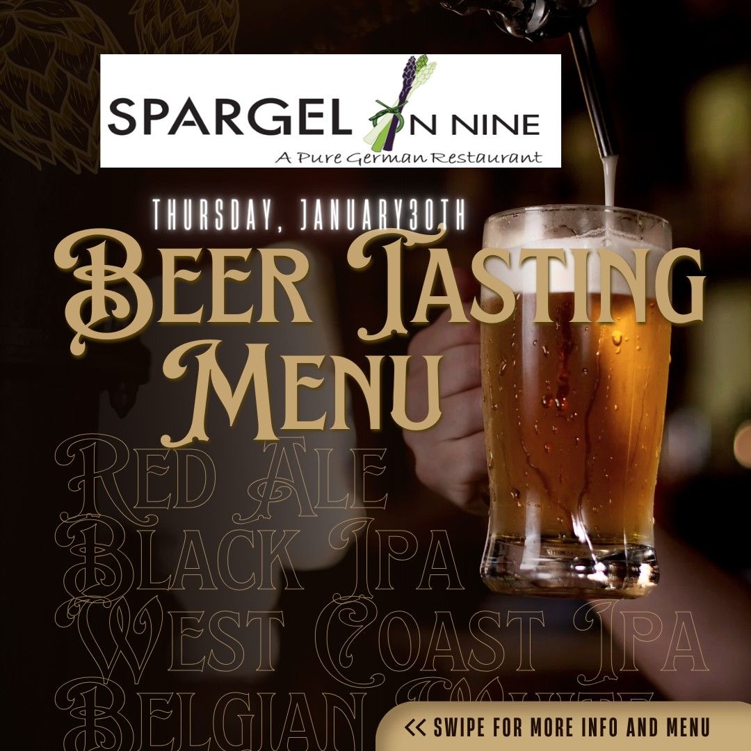 Beer Tasting Menu