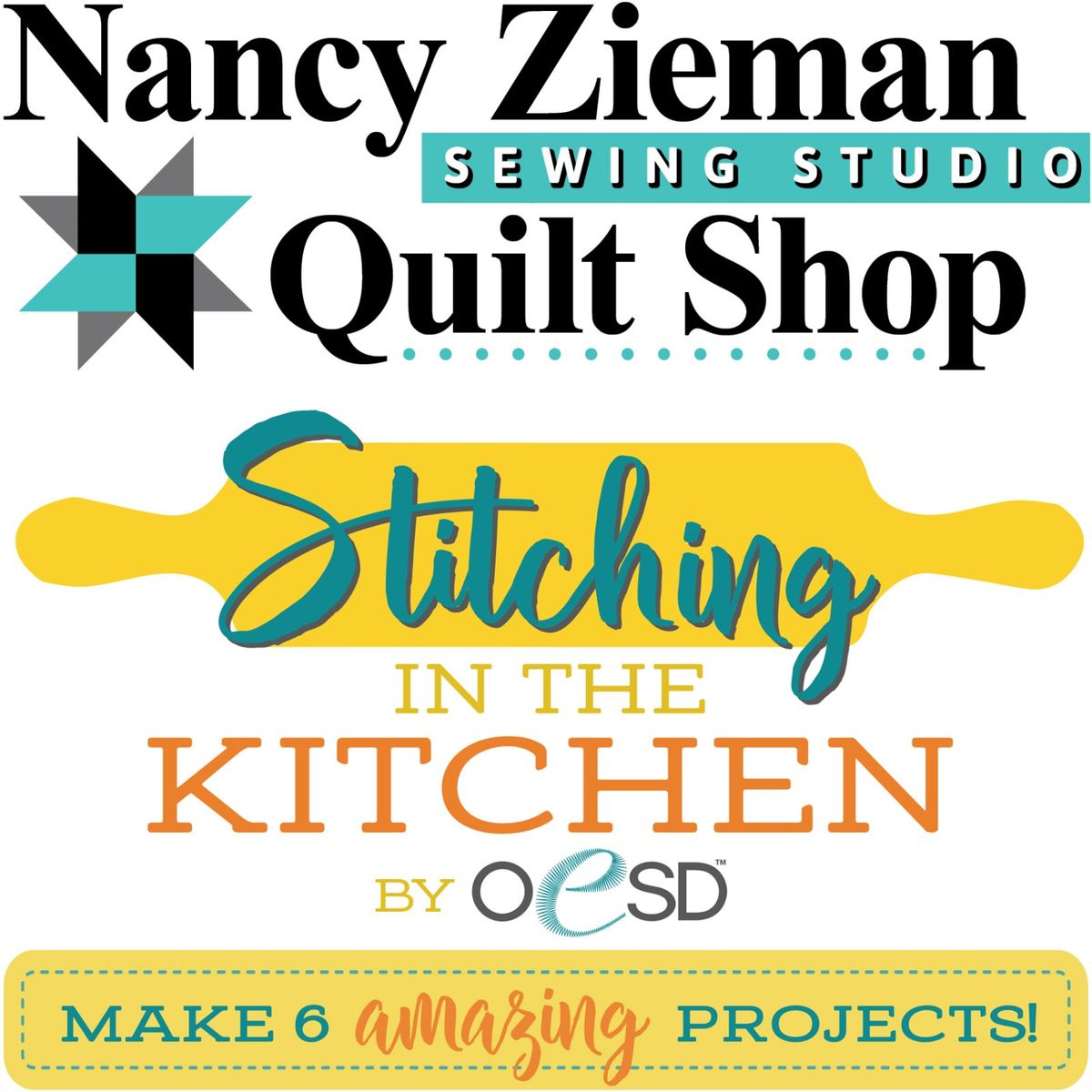 NEW! OESD Stitching In The Kitchen Hands-On Machine Embroidery Two-Day Event at The Sewing Studio