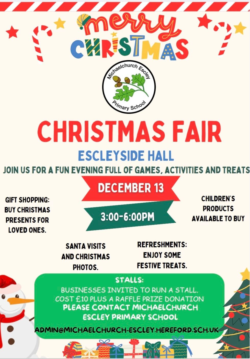 Michaelchurch Escley Primary Christmas Fair 