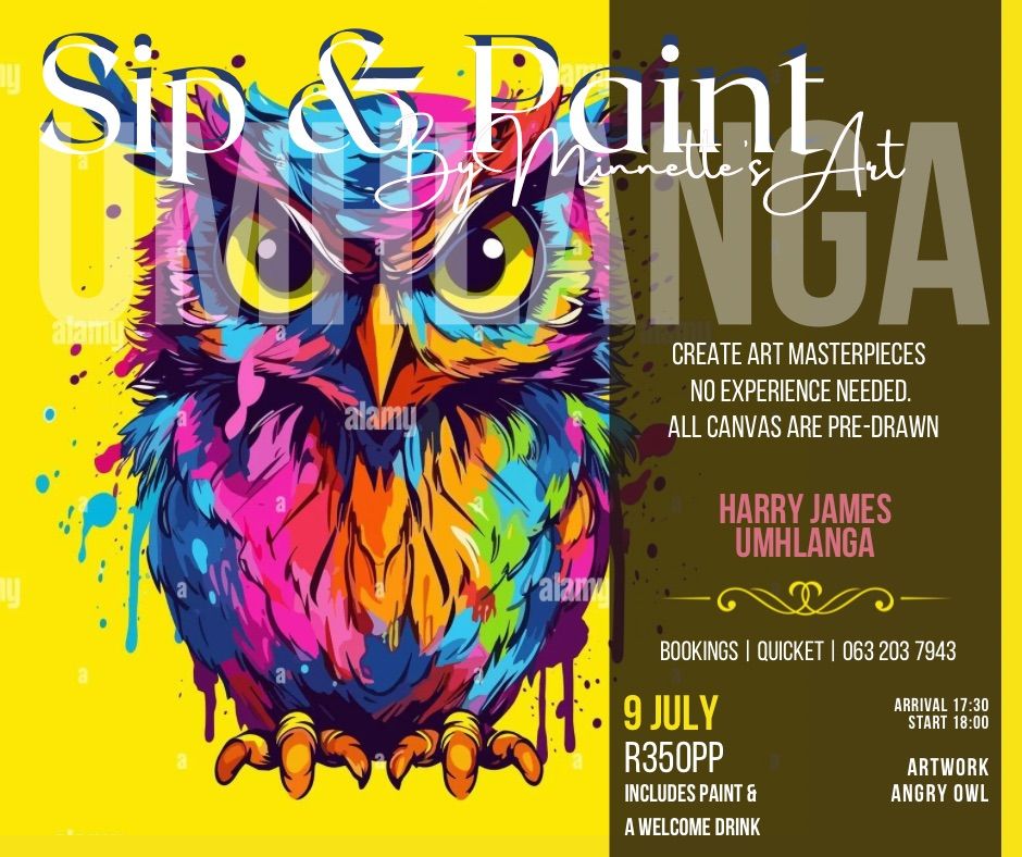 Sip & Paint - HARRY JAMES - Umhlanga